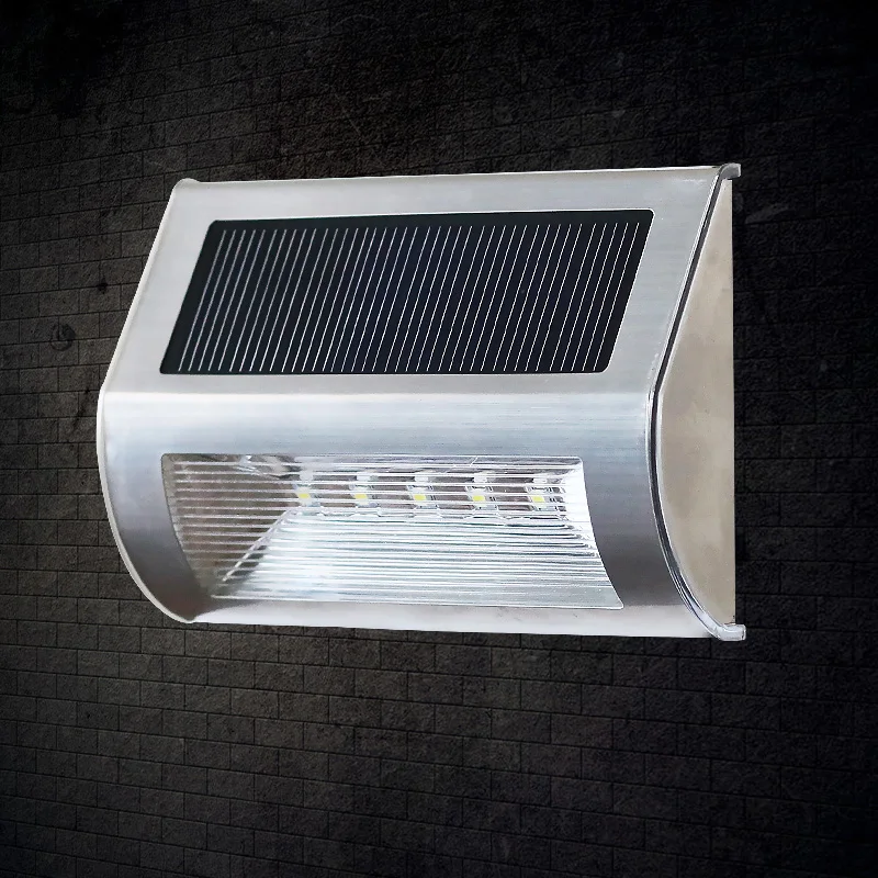 Настенный светильник на солнечной батарее из нержавеющей стали уличный садовый