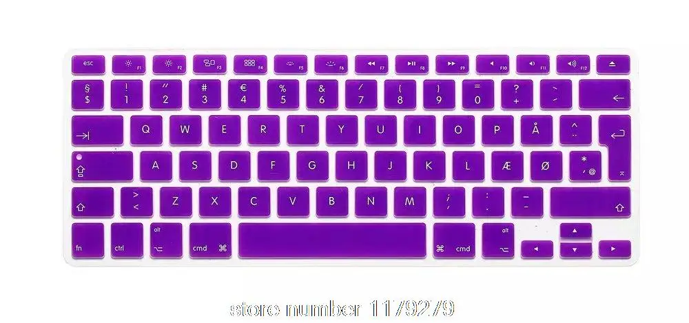 Датский ЕС ЕВРО силиконовый чехол для клавиатуры защитная пленка Mac MacBook Pro Air Retina