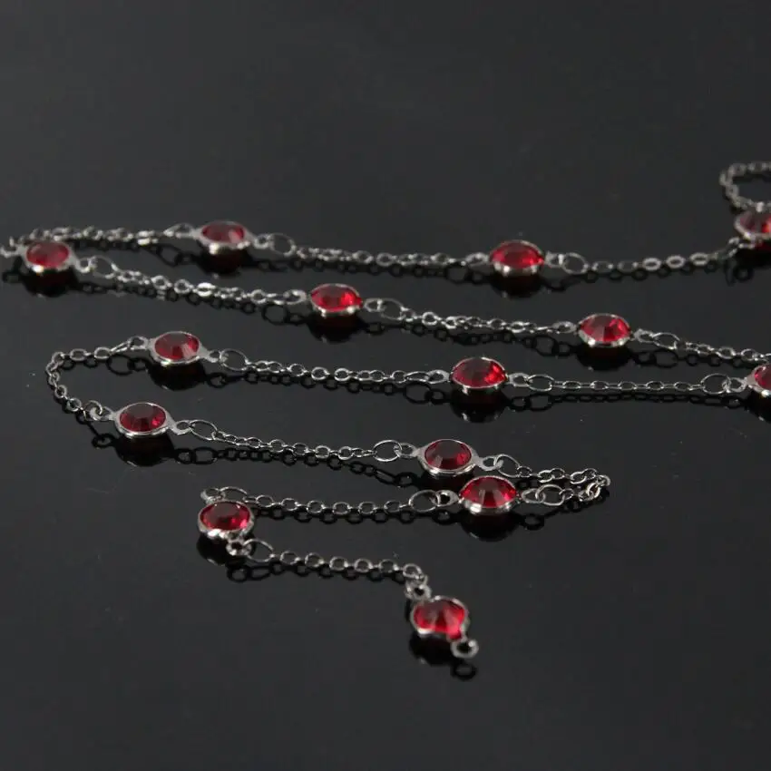 6 мм граненые круглые бусины из красного стекла цепочки монетного Покрытые