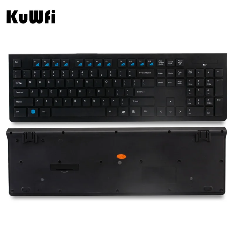 Ультра тонкая беспроводная клавиатура 2 4G + нано приемник для мыши портативная