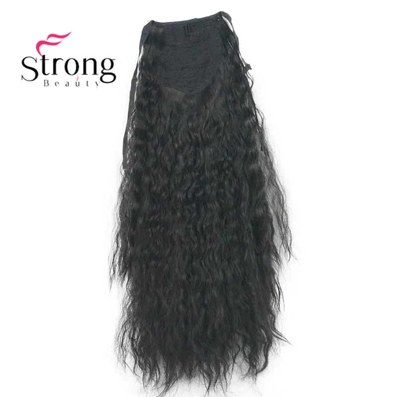 StrongBeauty 6 видов цветов длинные кудрявые Кудрявые Волнистые конский хвост парик африканские кудри 22-24 дюймов синтетические Тепло сопротивляются цвету выбора