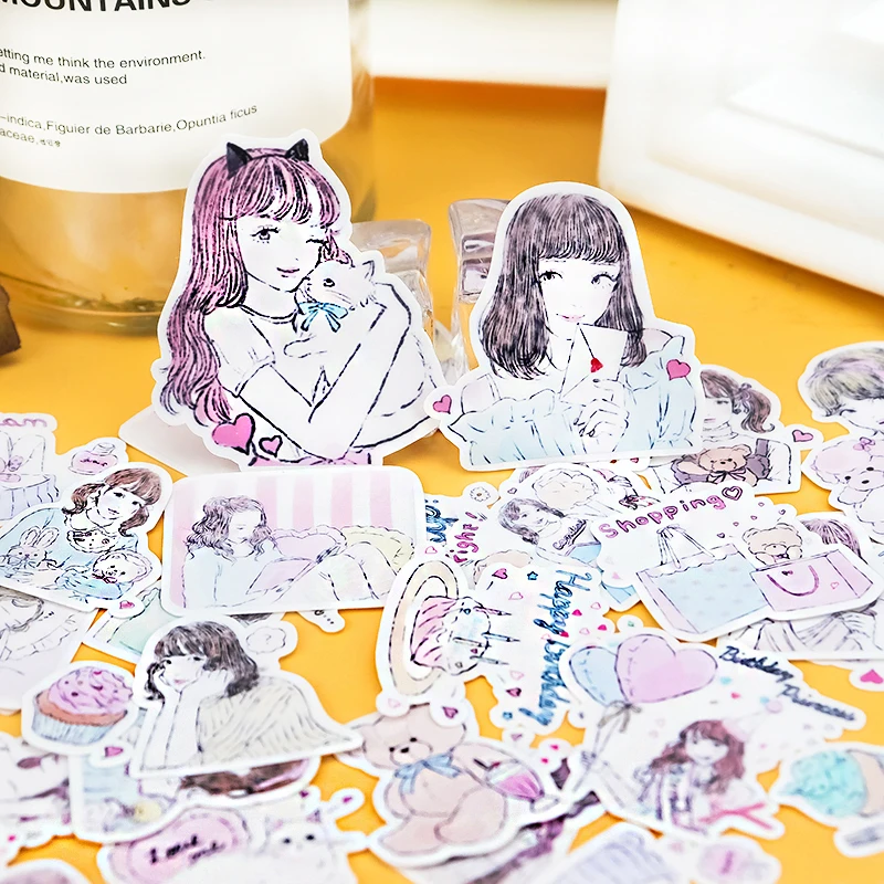 40 шт. милые самодельные декоративные наклейки Sen girl life клейкие DIY украшения
