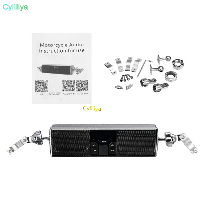 DHL 20 шт. Bluetooth мотоцикл MP3 Музыка LED плеер колонки стерео динамик FM радио