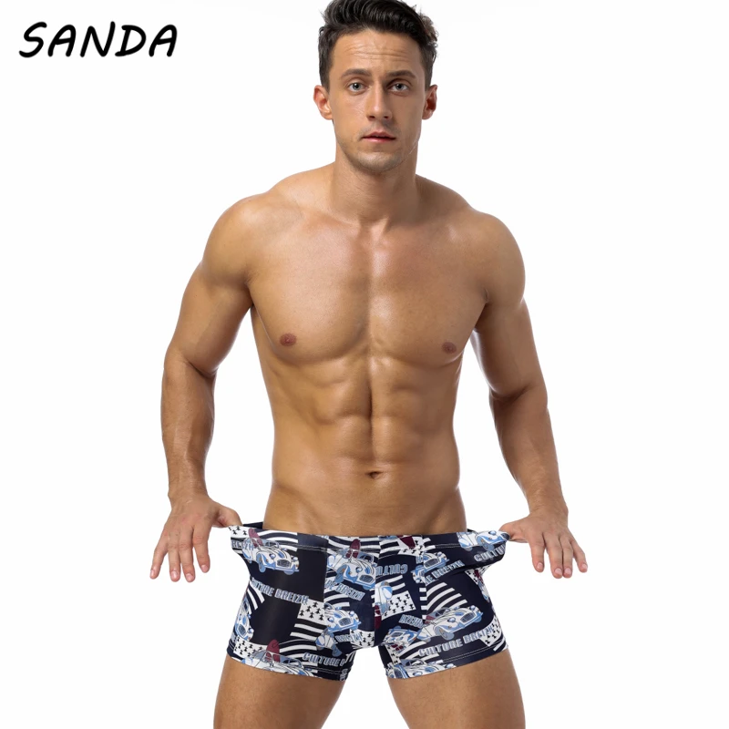 Горячая Распродажа модные брендовые мужские шорты SANDA Cueca трусы боксеры для геев