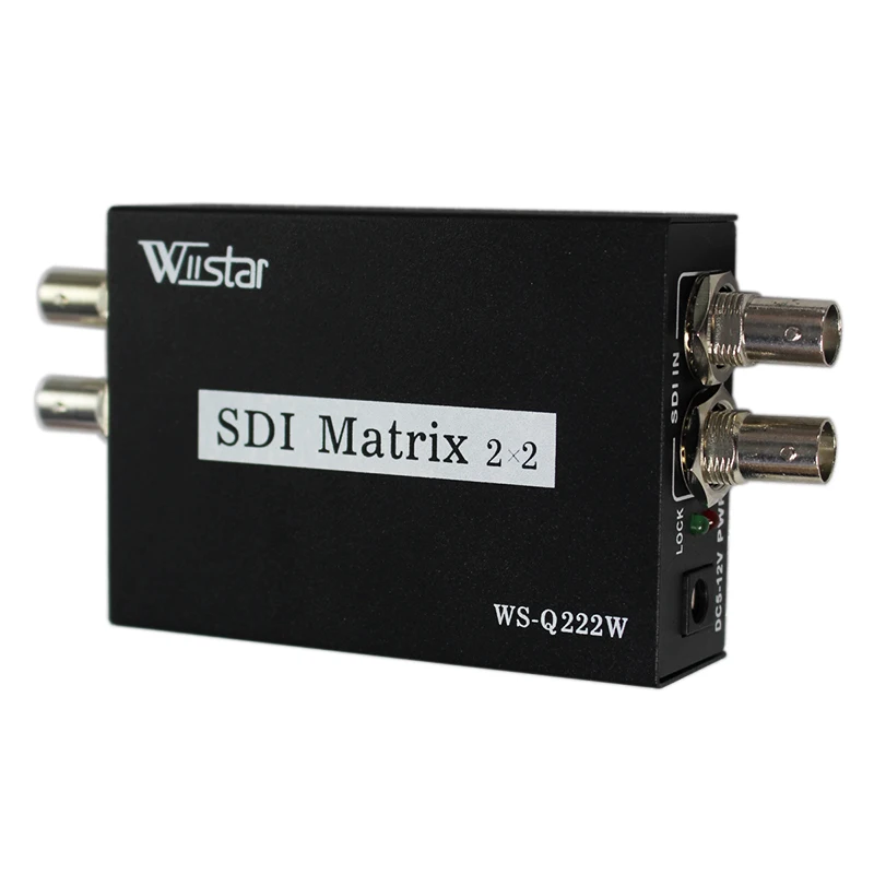 Wiistar Новое поступление SDI Matrix 2 переключатель 2 способ 3G-SDI источники на два выхода с адаптером питания