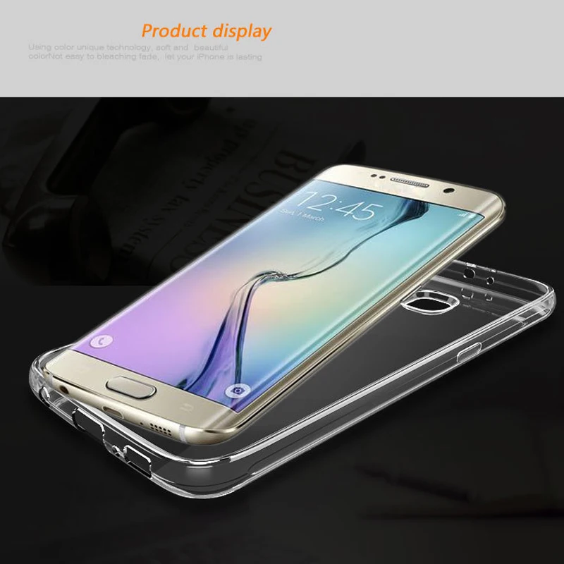 Ультратонкий ТПУ чехол для Samsung Galaxy S6 S7 S8 S9 Plus Прозрачный мягкий силиконовый