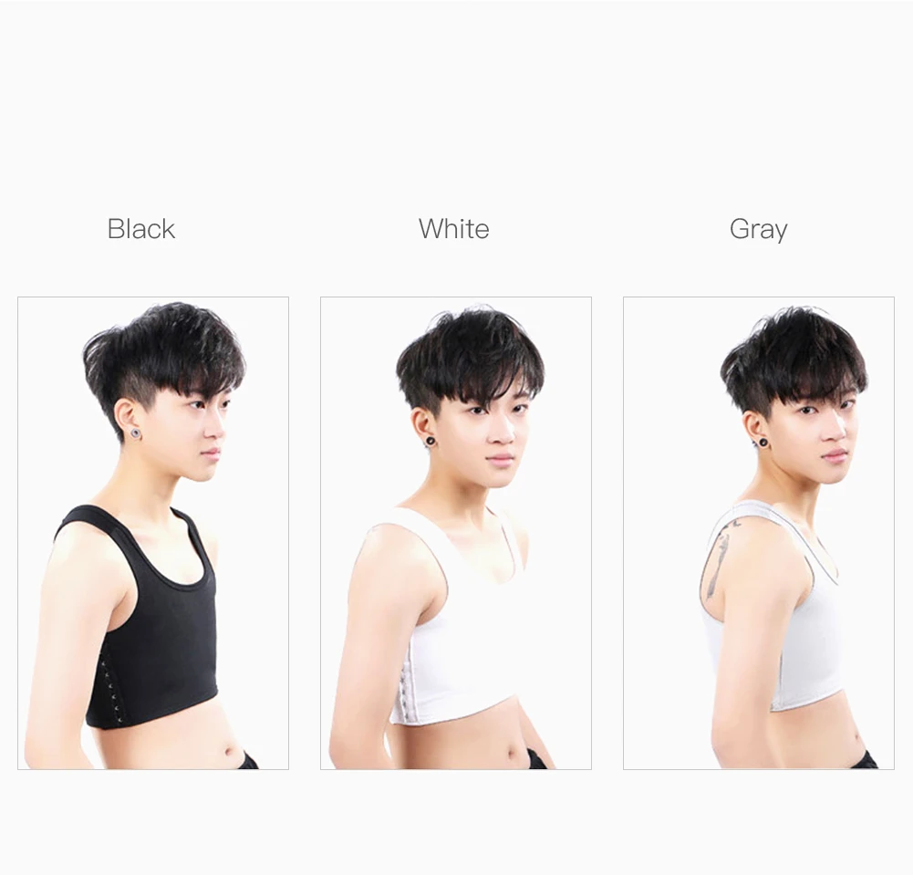 chest binder tomboy buckle short breast binder trans vest casual bust shapers tops corset tee Super flat bra Les Lesbian