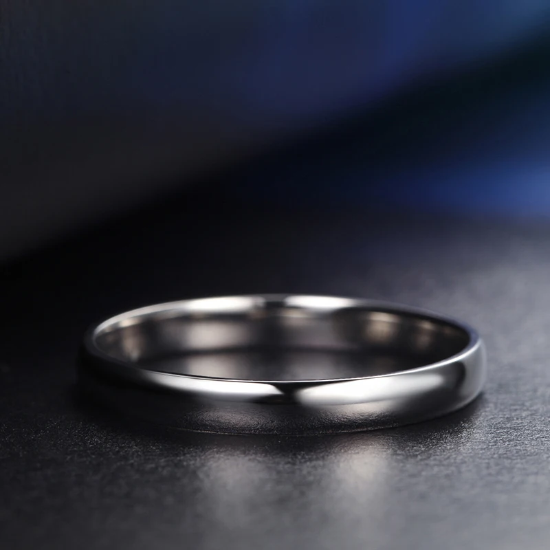 Женское и мужское кольцо ZOCAI необычное однотонное обручальное из белого золота 18