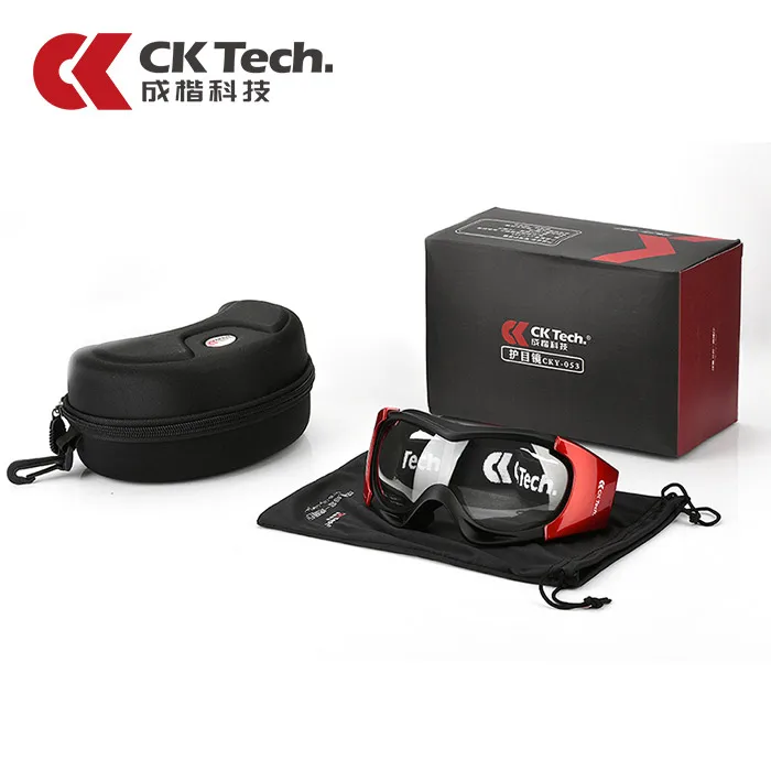 CK Tech. Защитные очки прозрачные противотуманные очки анти-песочные ветрозащитные Анти-пылезащитные очки для работы защитные очки - Цвет: red transparent