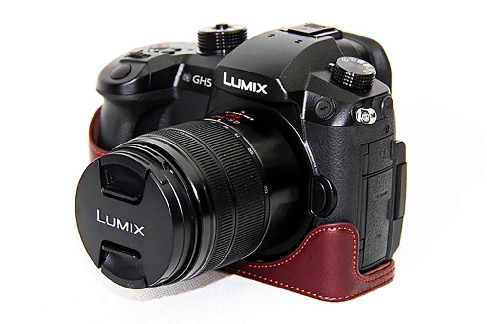 limitX Pu Leather Case Bottom Opening Version Protective Half Body Cover Base For Panasonic Lumix GH5s DC-GH5s Digital Camera |