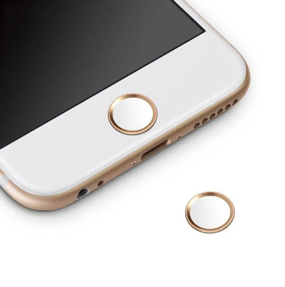 Portefeuille кнопка домой наклейка сенсорная ID Кнопка Крышка для Apple iPhone 8 7 Plus 6 S 6 S 5S SE 5 5C 4 4S Аксессуары для мобильных телефонов - Цвет: White Gold