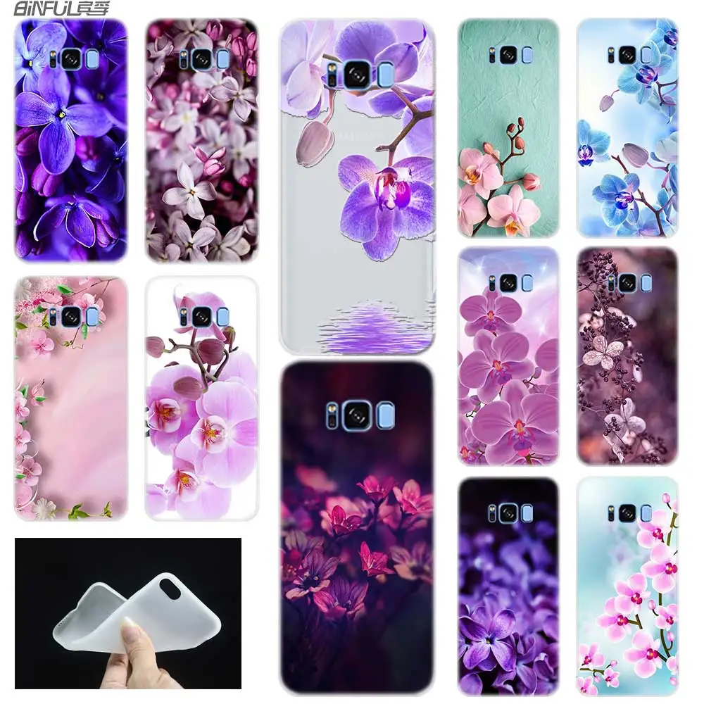 Мягкий силиконовый чехол для Samsung S20 S11 S10 S9 S8 Plus lite 11e 10e S7 S6 5G цветы орхидеи