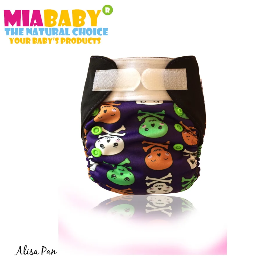 Miababy(3 шт./лот) NB& S карман и AIO ткань пеленки с вставка из пеньки, подходит 0-6 месяцев ребенок или 6-19lbs ребенок