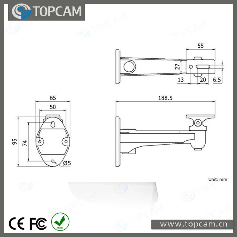 CCTV кронштейн DS 1212ZJ для внутреннего наружного настенного крепления камеры ip