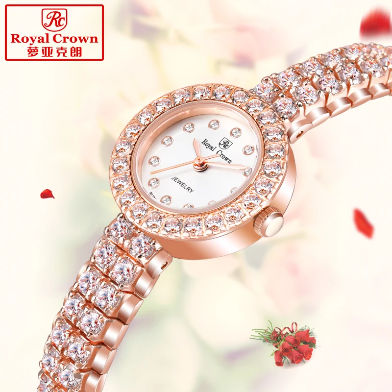 Женские часы королевской короны японские кварцевые ювелирные Изысканная мода