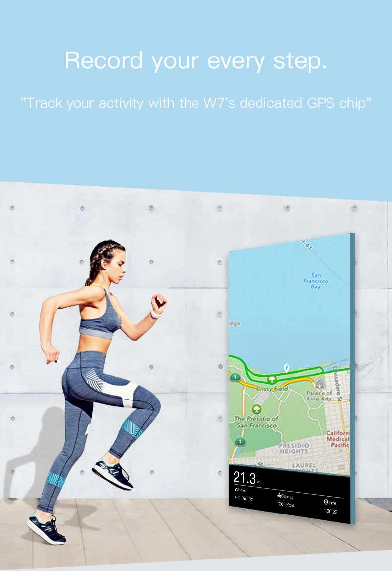 Elephone W7 сердечного ритма Смарт Bluetooth браслет калорий gps Фитнес трекер Браслет для