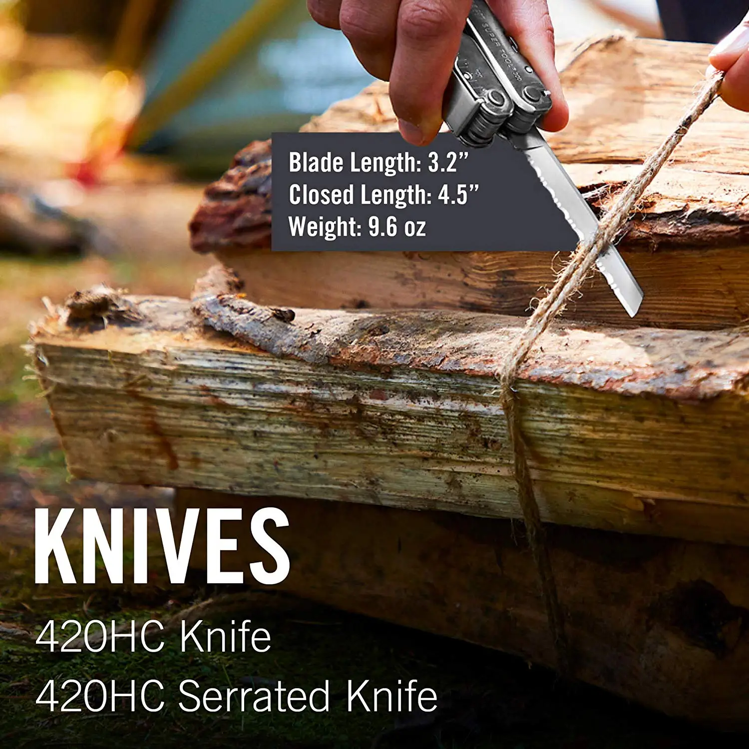 Мультитул LEATHERMAN-Super Tool 300 со сменными кусачками и пилой премиум-класса, черный/серебристый с ножкой MOLLE