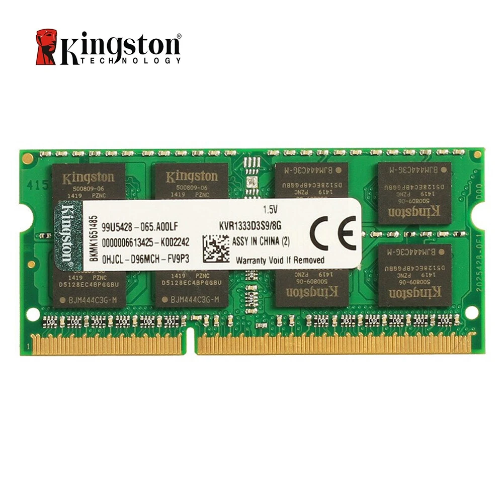 Оперативная память Kingston DDR3 8 Гб оперативная память для ноутбука 8 Гб Память ddr3 1333 МГц KVR1333D9S9/8G CL9 1,5 V PC3-10600 204pin SODIMM оперативная память для ноутбука