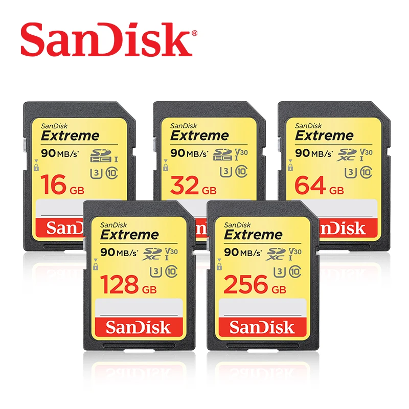 Карта памяти SanDisk Extreme Pro SDHC/SDXC SD карта 32 Гб 64 128 ГБ 256 класс 10 U1 U3 4K 16 512 флэш для