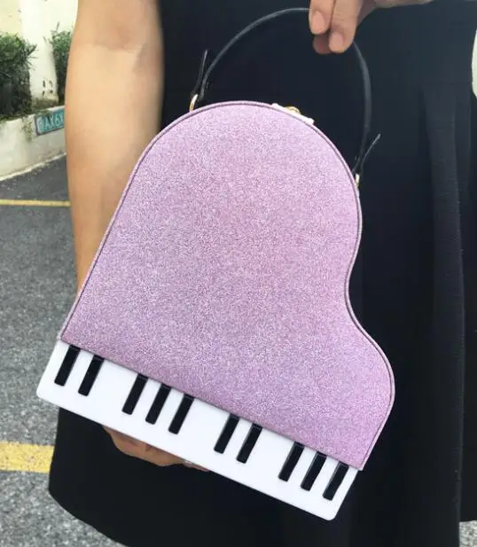 purple Модные женские вечерние сумки в стиле фортепиано, сумка через плечо из искусственной кожи, женская сумка через плечо, сумка через плечо Woem Bolsa - Цвет: purple