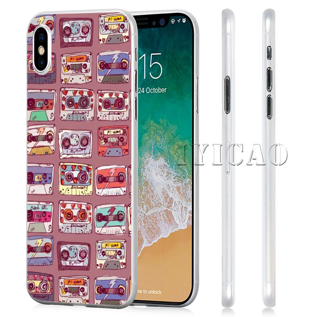 IYICAO Ретро Классический Кассетный Жесткий Чехол для iPhone 4 4S 5 5S Se 6 7plus 8 8Plus X XS MAX XR 6s