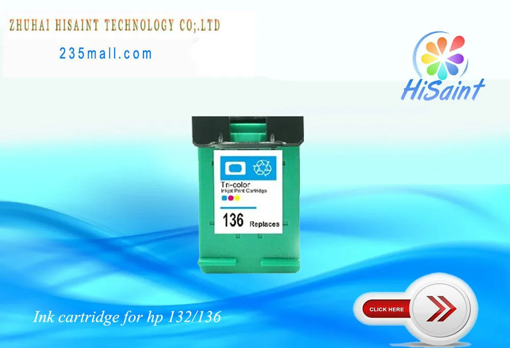 Чернила hisaint для принтеров HP 132/136 C9362HE C9361HE Officejet 6213 Deskjet D4163 Photosmart 5443 2573 C3183 D5163|ink