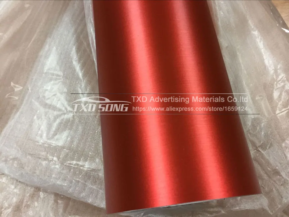 Автомобильный Стайлинг Красный Матовый хромированный Металлик Виниловая пленка