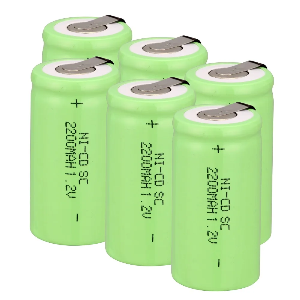 Аккумулятор Anmas Power 1 2 в Ni-CD Sub C SC 2200 мАч зеленая перезаряжаемая батарея nicd с