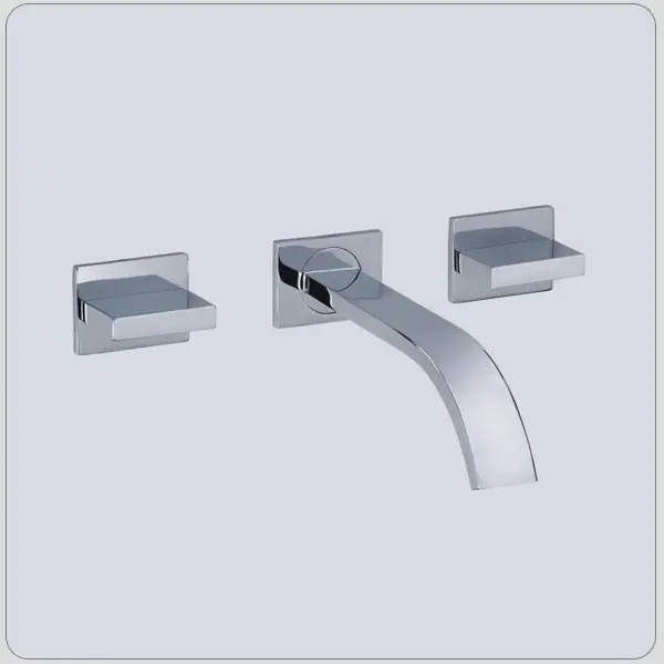 Бесплатная доставка хромированный квадратный латунный Смеситель для раковины в