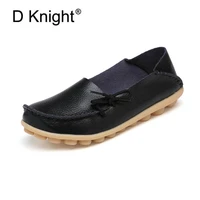 women genuine leather flats fashion slip on moccasins loafers ladies casual flats female driving shoes 20 colors big size 34 44