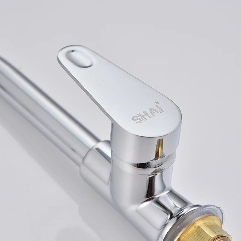 shai chrome finish kitchen faucet hot cold water tap 360 degree rotation torneira cozinha mixer brass ontology angle sh3208 free global shipping