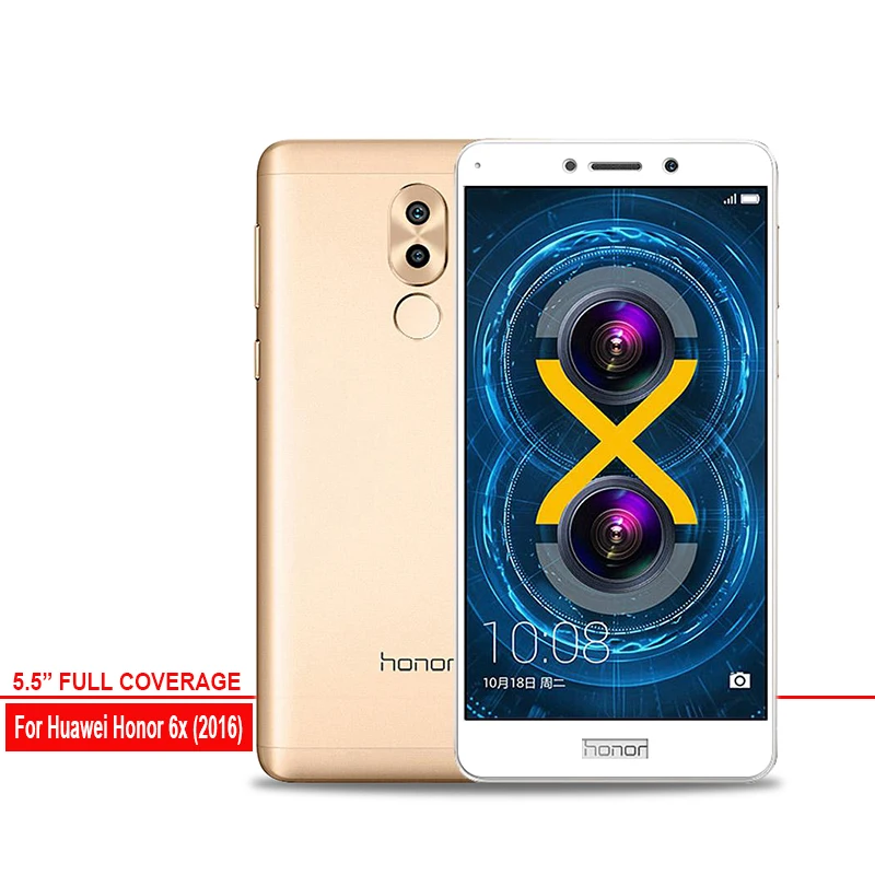 9 H закаленное Стекло для Huawei Honor 6x2016 Полное покрытие Экран протектор 6 x mate9 горит