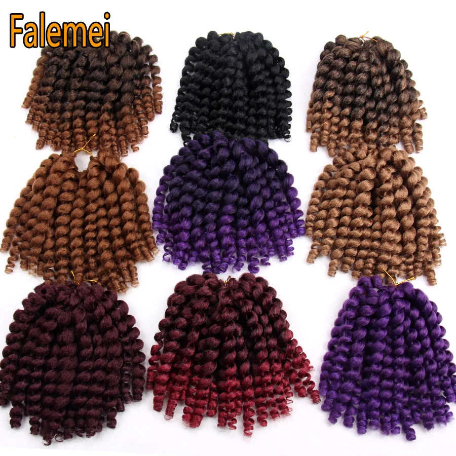 FALEMEI Jumpy палочка завитые косы африканская коллекция ямайские косички 9 дюймов 80 г