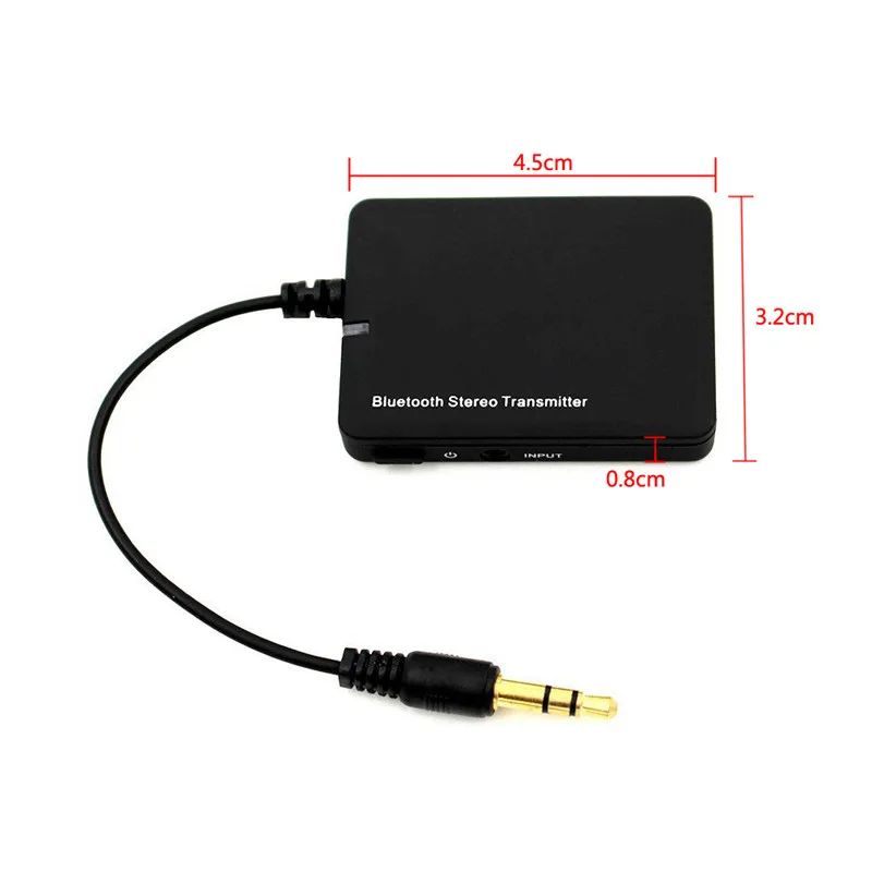 Anlud Mini Bluetooth Беспроводной передатчик музыка стерео ключ аудио адаптер 3.5 мм A2DP для