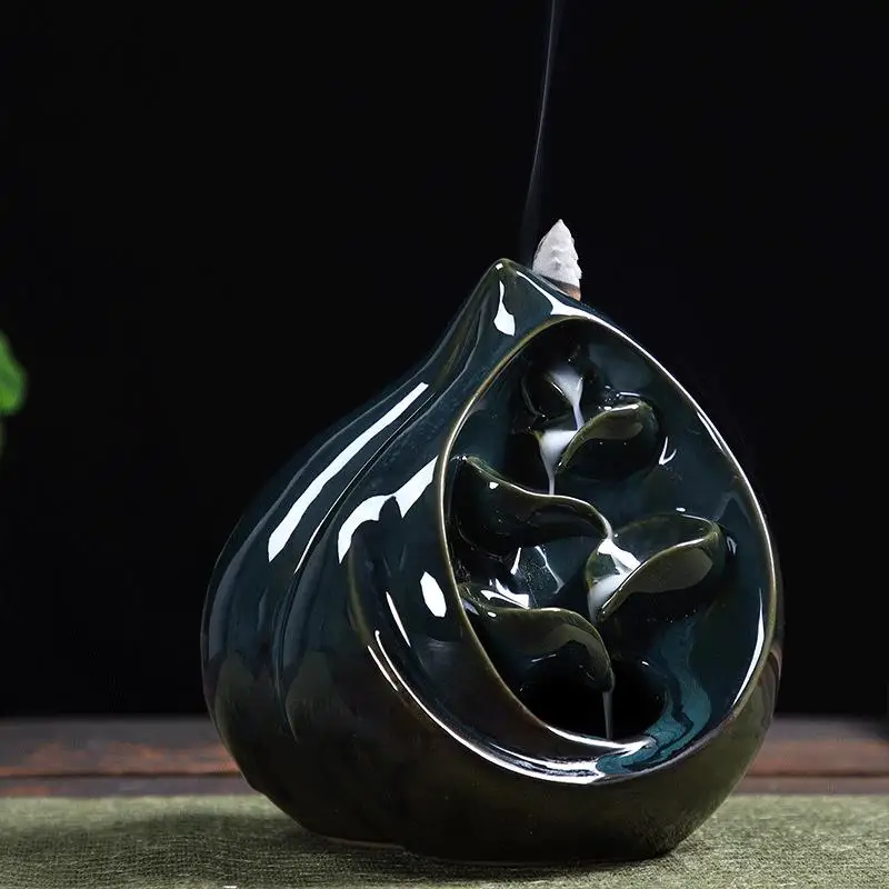 Новинка традиционная синяя керамическая курильница Водопад горелка для