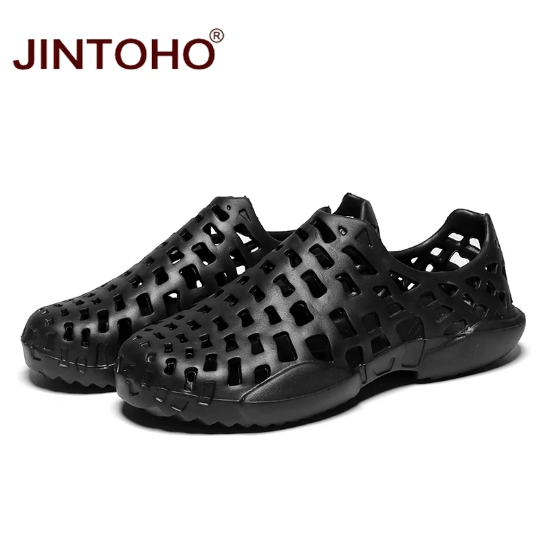 JINTOHO/унисекс Пляжная Летняя обувь модные мужские сандалии плоские для Для мужчин