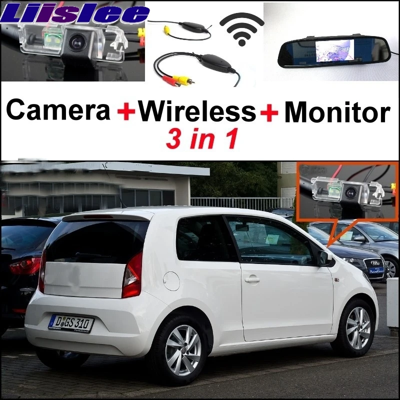 Liislee для сиденья mii VW Up citigo Беспроводной приемник+ Специальный вид сзади Камера+ зеркало Мониторы легко DIY сзади парковки Системы