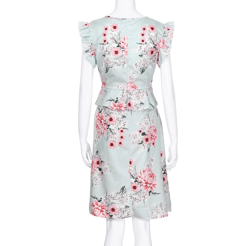 

EABoutique pregnancy dress Lace sleeve square collar printed sweet A maternity dress Q0309