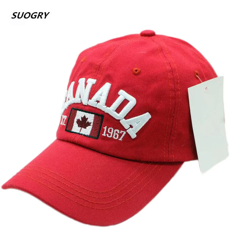 

SUOGRY 2018 Cotton Gorras Canada Baseball Cap Flag Of Canada Hat Snapback Adjustable Mens Baseball Caps Brand Snapback Hat