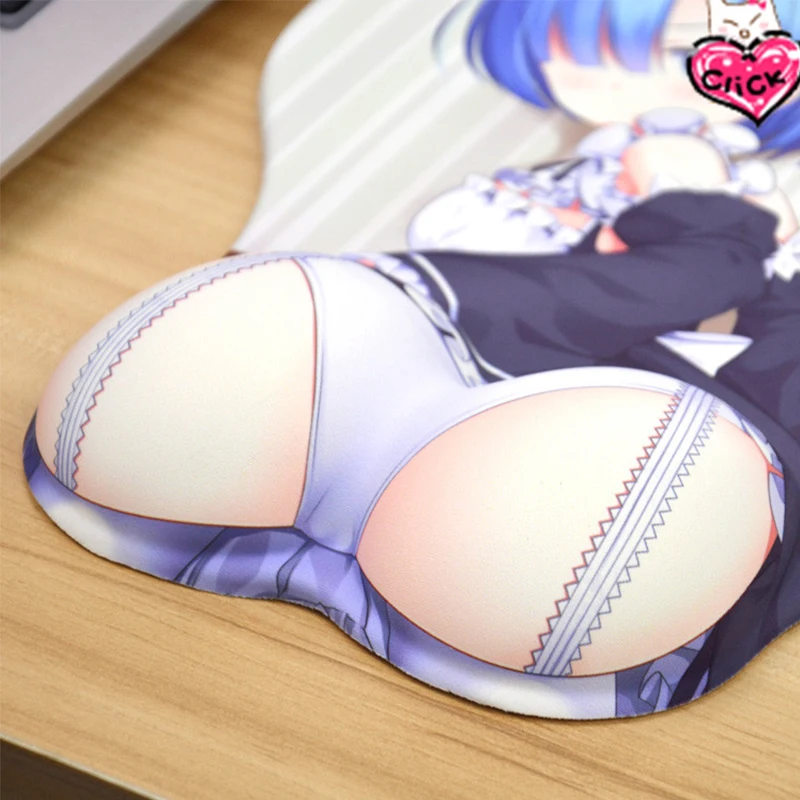 Игровой коврик для мыши Rem Ram с аниме Re: Zero геймерский подставкой запястья