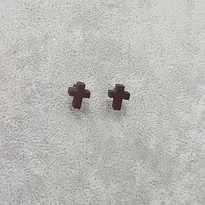Деревянные серьги кресты ручной работы пара ювелирных изделий 2016 хорошее