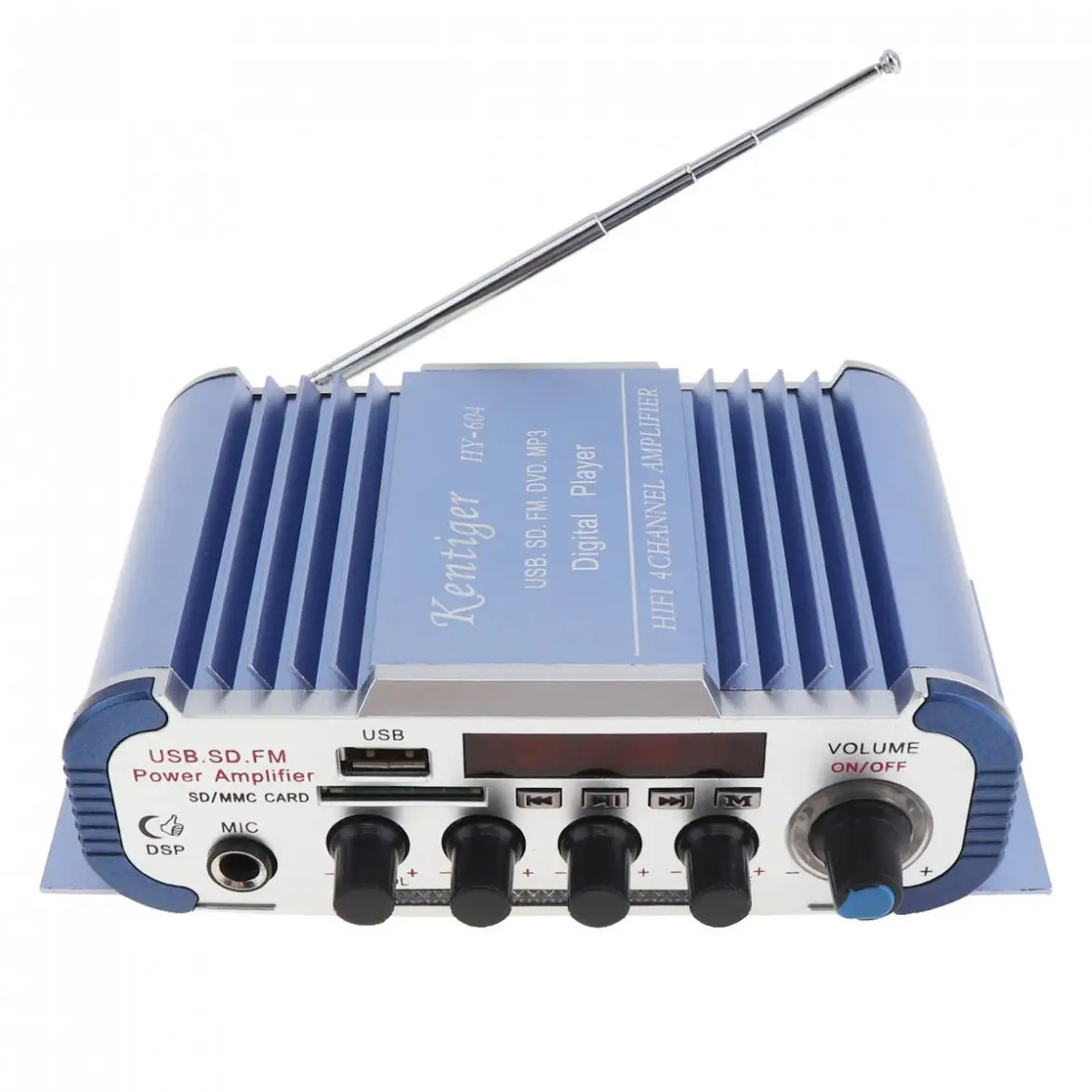 Kentiger 12 в Hi-Fi Авто аудио усилитель мощности fm-радио плеер функция реверберации Поддержка USB SD DVD с пультом дистанционного управления