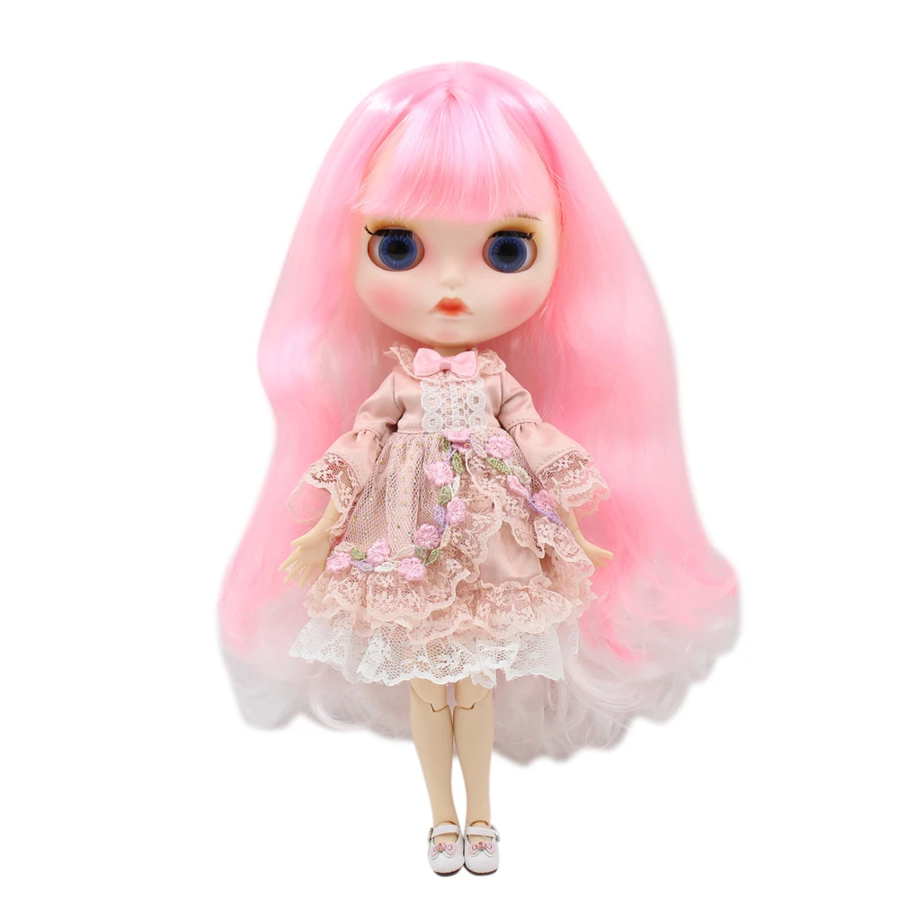 Ледяной DBS Blyth кукольные 1/6 bjd из белой кожи шарнирное тело смесь розового и белого