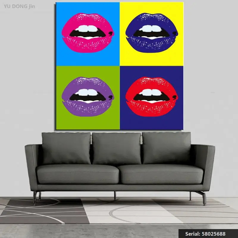 yu dong jin Andy Warhol Still life Abstract oil Painting Drawing art Spray Unframed Canvas gemstone wall airbrush 58025688 | Дом и сад