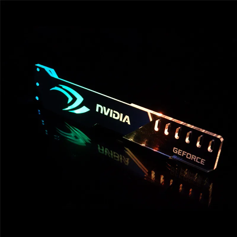 Поддержка графической карты GPU держатель кронштейн VGA Рамка подставка алюминий+ акрил ROG 12V 4PIN RGB/5 V 3PIN ARGB ASUS AURA SYNC Symphony