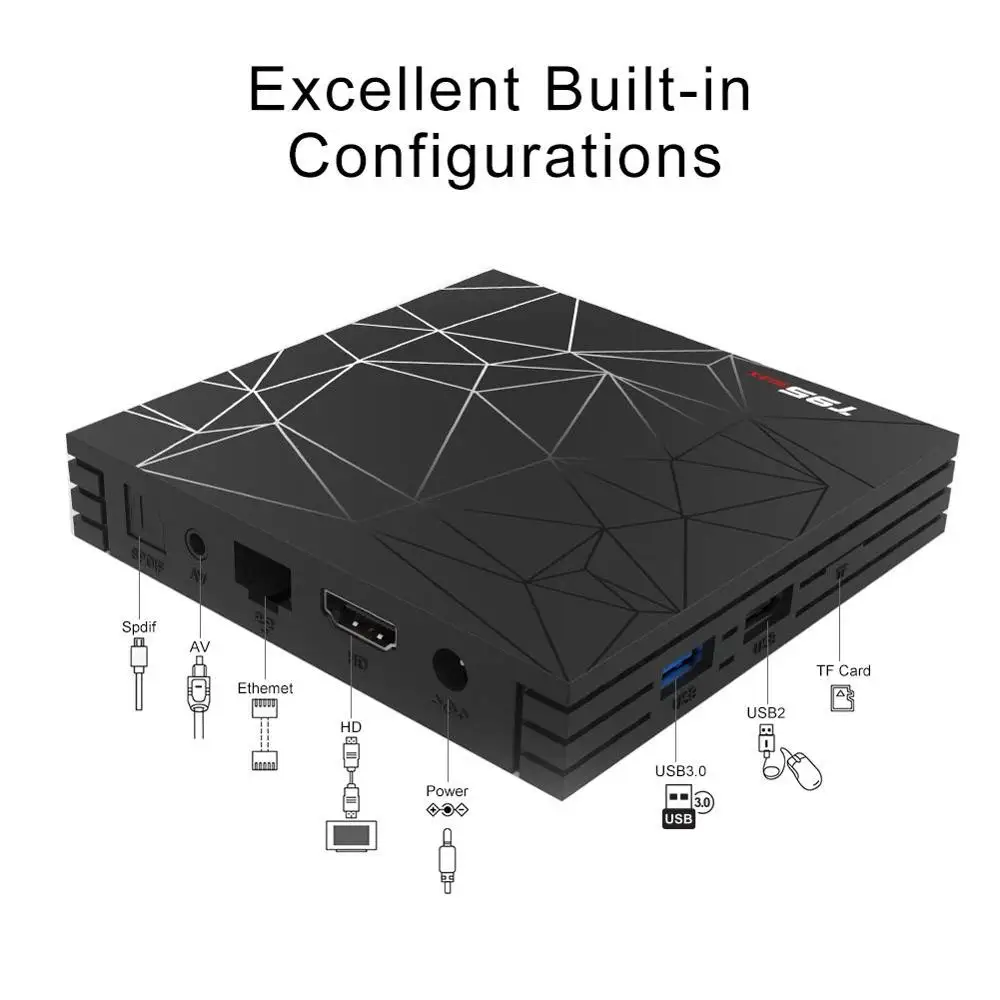 ILebygo T95 MAX Android 9,0 Smart ТВ BOX Allwinner H6 4 ядра 4 Гб Оперативная память 64 Гб Встроенная память H.265 HD 2,4G Wi-Fi YouTube 6 K Декодер каналов кабельного телевидения