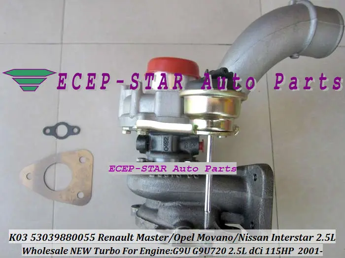 K03 055 53039700055 53039880055 8200036999 Турбокомпрессор для Renault Master 2.5DCI Opel Movano 01 2006 2.5L DTI