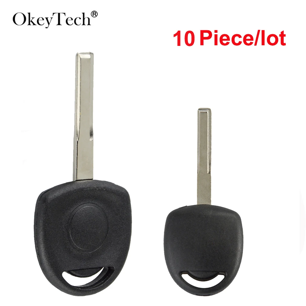 

OkeyTech 10 Piece For Vauxhall Opel Transponder Car Key Shell HU43 Uncut Blank Blade Replacement Auto Key Case Cover Accessories