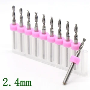 Набор сверл для печатных плат 2,4 мм, фрезерный станок с ЧПУ, деревянный лазерный инструмент, аксессуары для фрезерования, 10 шт., ручная дрель DIY