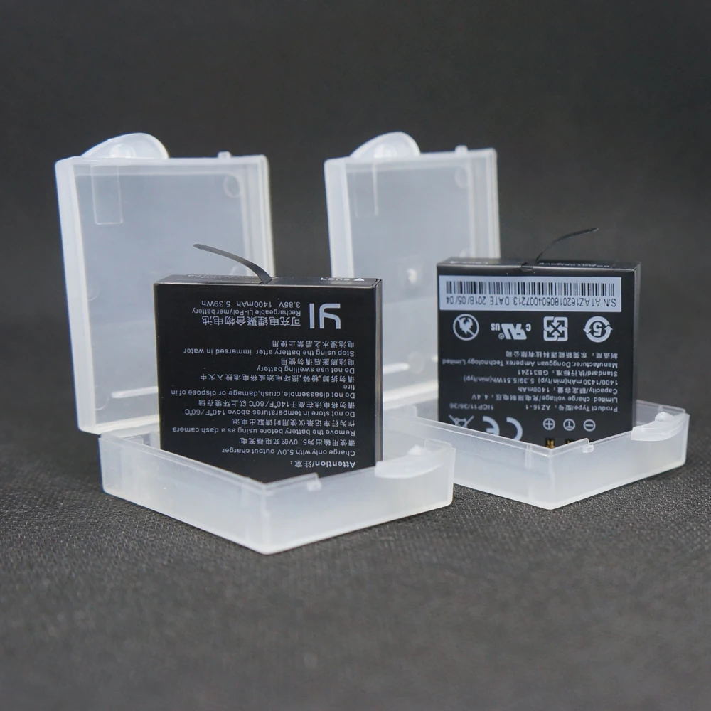 

2Pcs 1400mAh Xiao Mi 4K Battery Replacement Original AZ16-1 bateria For Xiaomi Yi 4K 2 Xiaoyi 4K Battery Camera Accessories